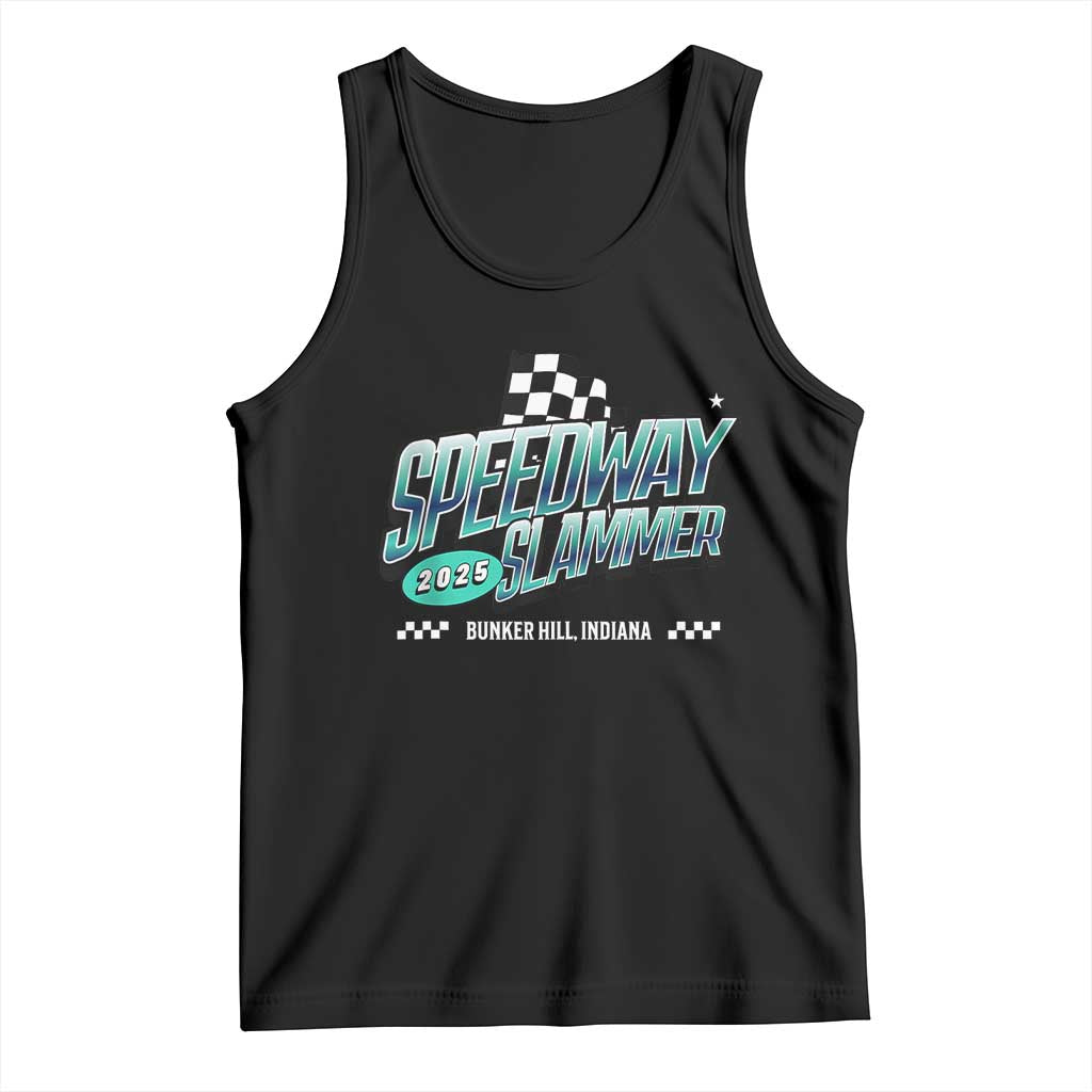 Speedway Slammer 2025 Tank Top Bunker Hill Indiana TS02 Black Print Your Wear