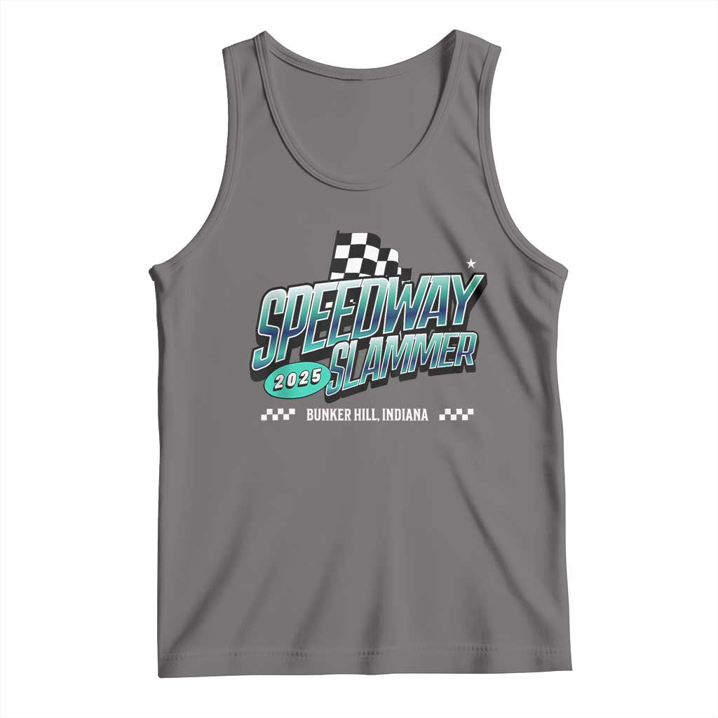 Speedway Slammer 2025 Tank Top Bunker Hill Indiana TS02 Deep Heather Print Your Wear