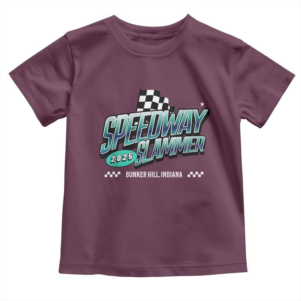 Speedway Slammer 2025 Toddler T Shirt Bunker Hill Indiana TS02 Maroon Print Your Wear
