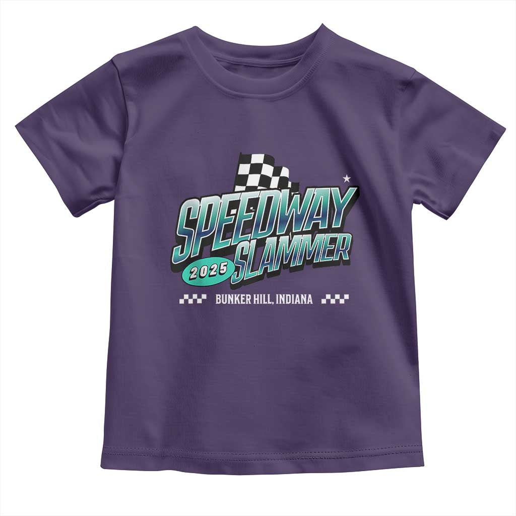 Speedway Slammer 2025 Toddler T Shirt Bunker Hill Indiana TS02 Purple Print Your Wear