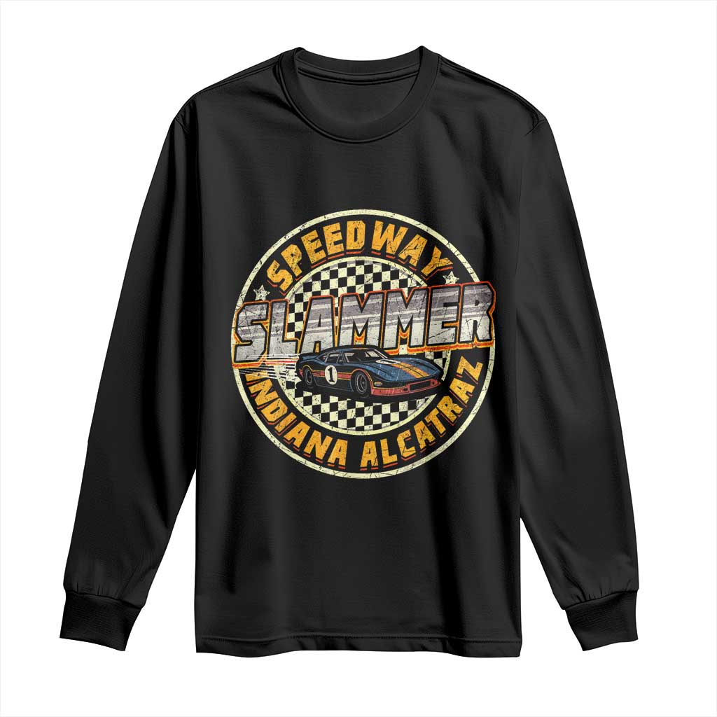 Speedway Slammer 2025 Long Sleeve Shirt Indiana Alcatraz Retro Vintage Racing Graphic TS02 Black Print Your Wear