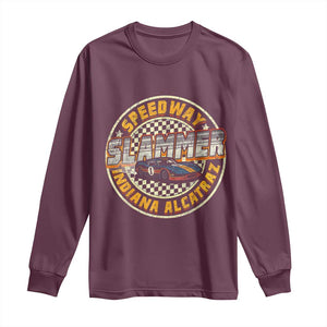 Speedway Slammer 2025 Long Sleeve Shirt Indiana Alcatraz Retro Vintage Racing Graphic TS02 Maroon Print Your Wear