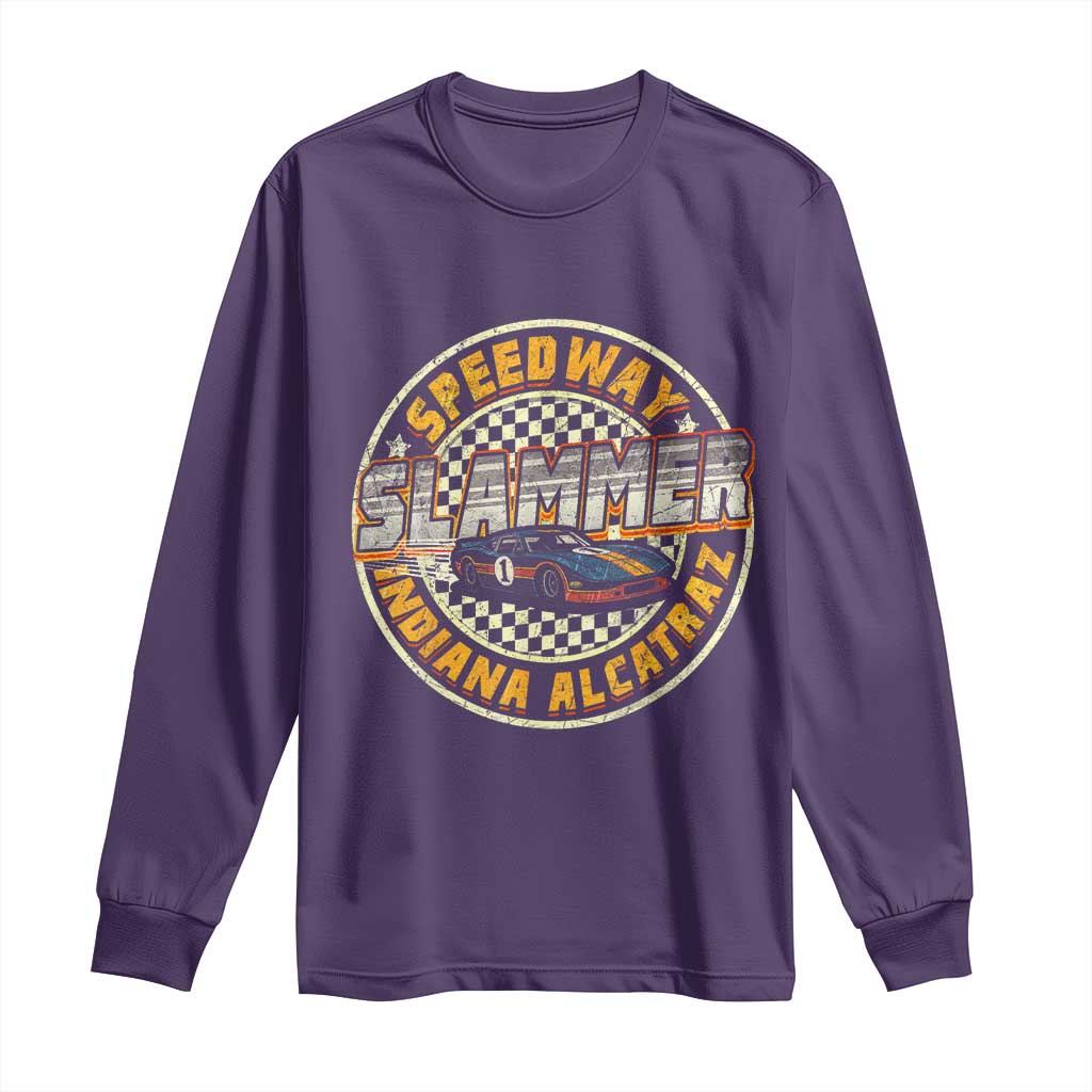 Speedway Slammer 2025 Long Sleeve Shirt Indiana Alcatraz Retro Vintage Racing Graphic TS02 Purple Print Your Wear