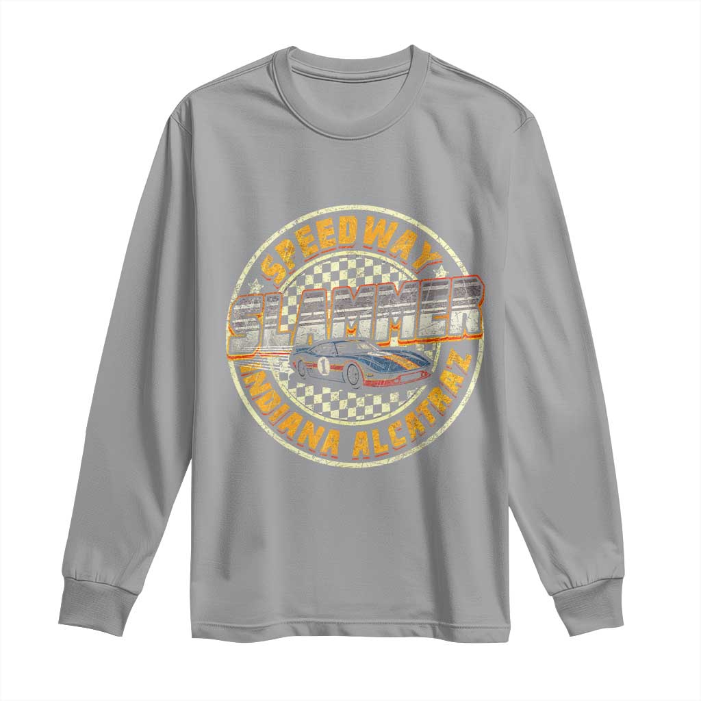 Speedway Slammer 2025 Long Sleeve Shirt Indiana Alcatraz Retro Vintage Racing Graphic TS02 Sport Gray Print Your Wear
