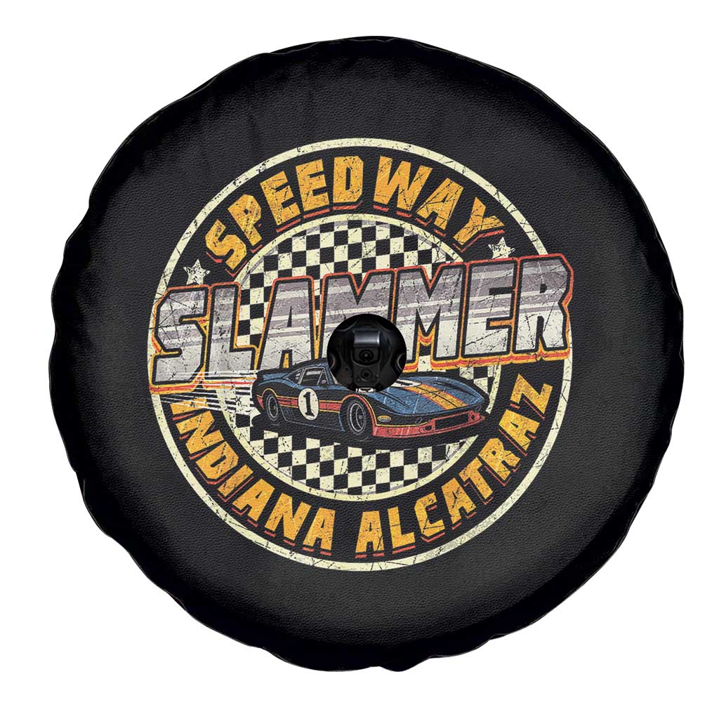 Speedway Slammer 2025 Spare Tire Cover Indiana Alcatraz Retro Vintage Racing Graphic TS02 Print Your Wear