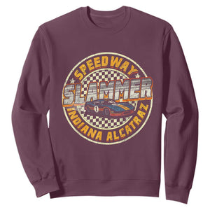 Speedway Slammer 2025 Sweatshirt Indiana Alcatraz Retro Vintage Racing Graphic TS02 Maroon Print Your Wear