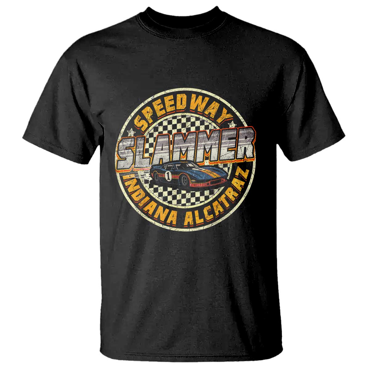Speedway Slammer 2025 T Shirt Indiana Alcatraz Retro Vintage Racing Graphic TS02 Black Print Your Wear