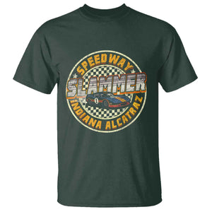 Speedway Slammer 2025 T Shirt Indiana Alcatraz Retro Vintage Racing Graphic TS02 Dark Forest Green Print Your Wear