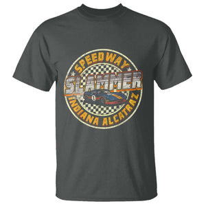 Speedway Slammer 2025 T Shirt Indiana Alcatraz Retro Vintage Racing Graphic TS02 Dark Heather Print Your Wear