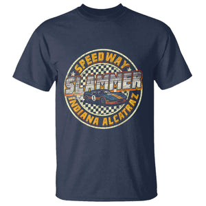 Speedway Slammer 2025 T Shirt Indiana Alcatraz Retro Vintage Racing Graphic TS02 Navy Print Your Wear