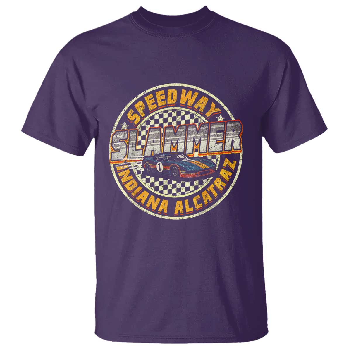 Speedway Slammer 2025 T Shirt Indiana Alcatraz Retro Vintage Racing Graphic TS02 Purple Print Your Wear