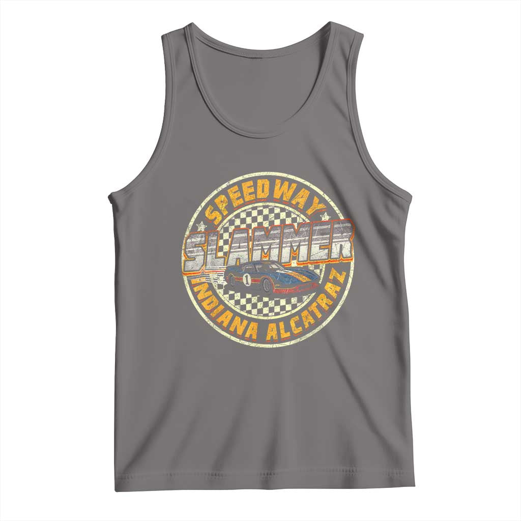 Speedway Slammer 2025 Tank Top Indiana Alcatraz Retro Vintage Racing Graphic TS02 Deep Heather Print Your Wear