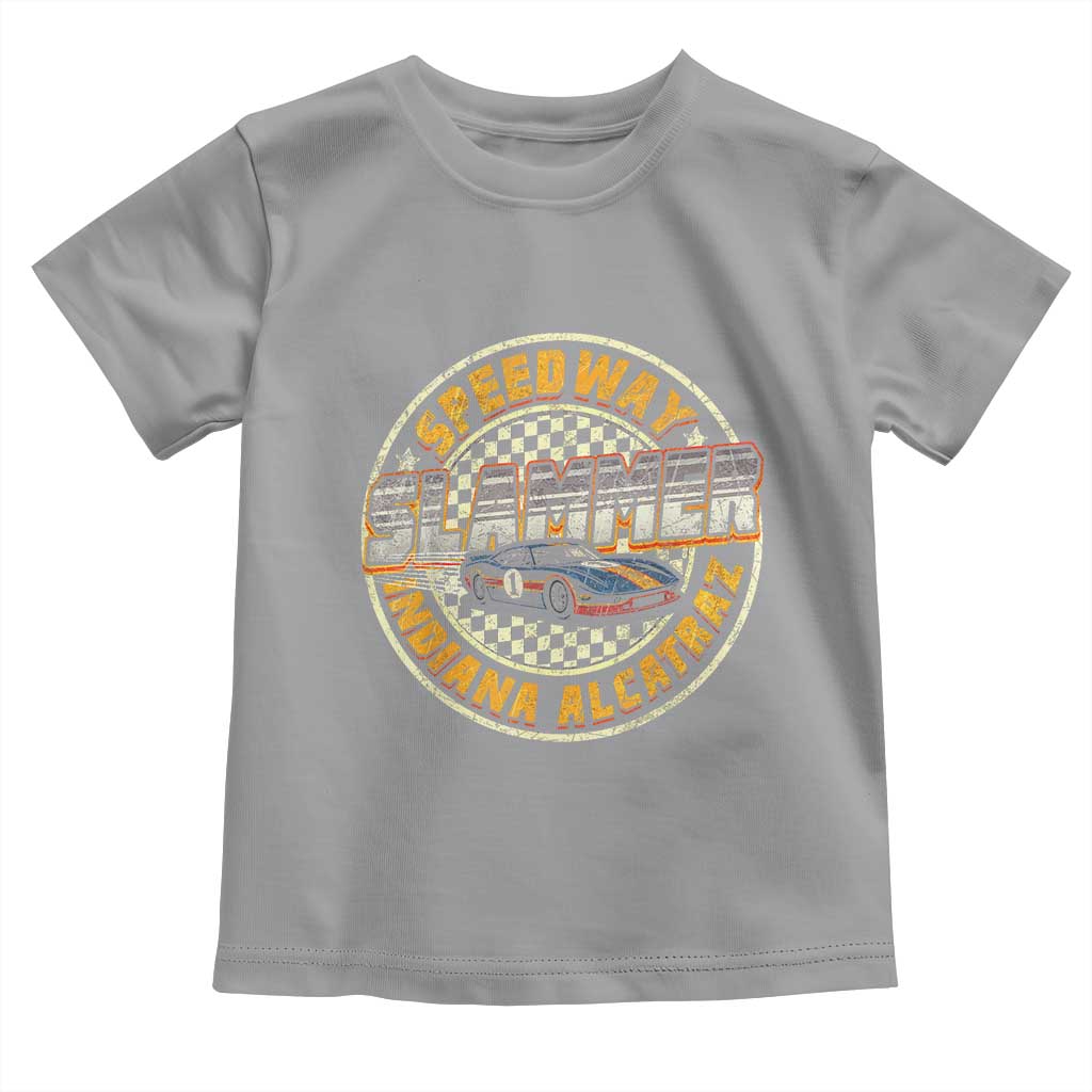 Speedway Slammer 2025 Toddler T Shirt Indiana Alcatraz Retro Vintage Racing Graphic TS02 Sport Gray Print Your Wear