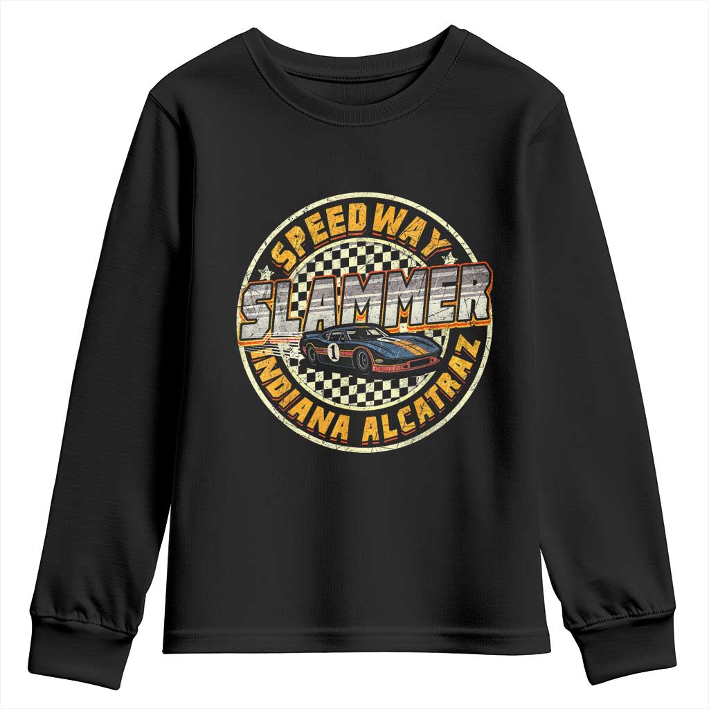 Speedway Slammer 2025 Youth Sweatshirt Indiana Alcatraz Retro Vintage Racing Graphic TS02 Black Print Your Wear