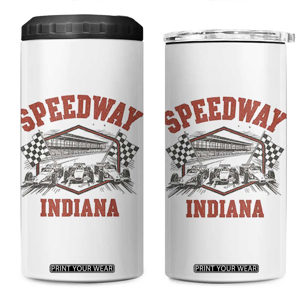 Indiana Speedway Slammer 2025 4 in 1 Can Cooler Tumbler Detention Prison Jail TS02 One Size: 16 oz White Print Your Wear