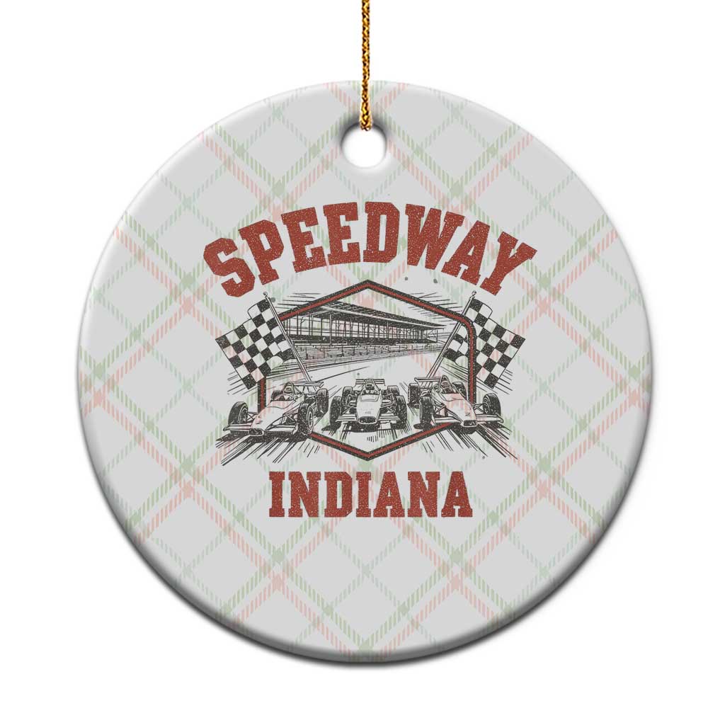 Indiana Speedway Slammer 2025 Ceramic Ornament Detention Prison Jail TS02 1pc Christmas Plaid Print Your Wear