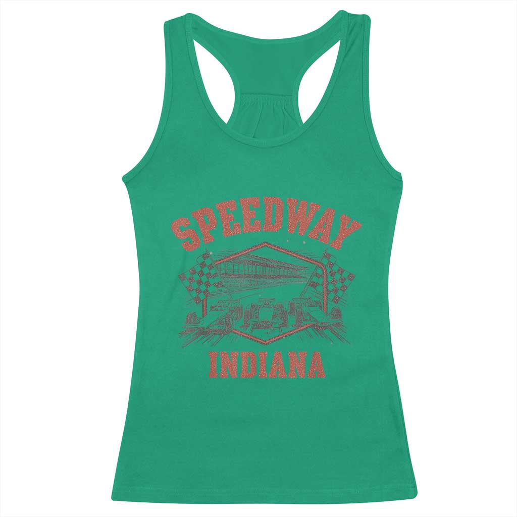 Indiana Speedway Slammer 2025 Racerback Tank Top Detention Prison Jail TS02 Irish Green Print Your Wear