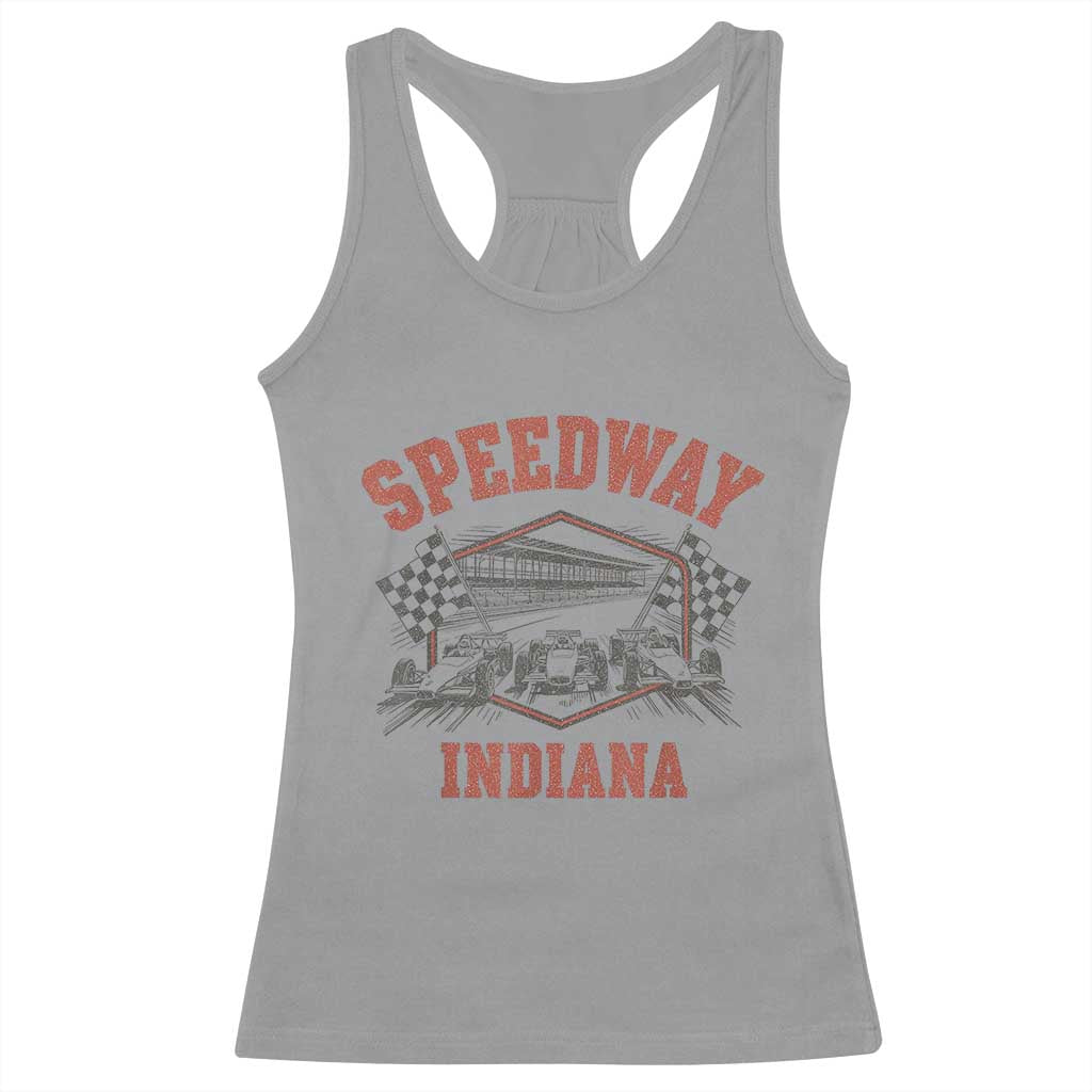 Indiana Speedway Slammer 2025 Racerback Tank Top Detention Prison Jail TS02 Sport Gray Print Your Wear