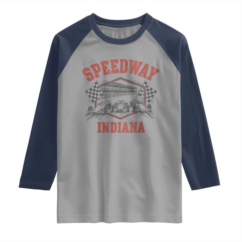 Indiana Speedway Slammer 2025 Raglan Shirt Detention Prison Jail TS02 Sport Gray Navy Print Your Wear