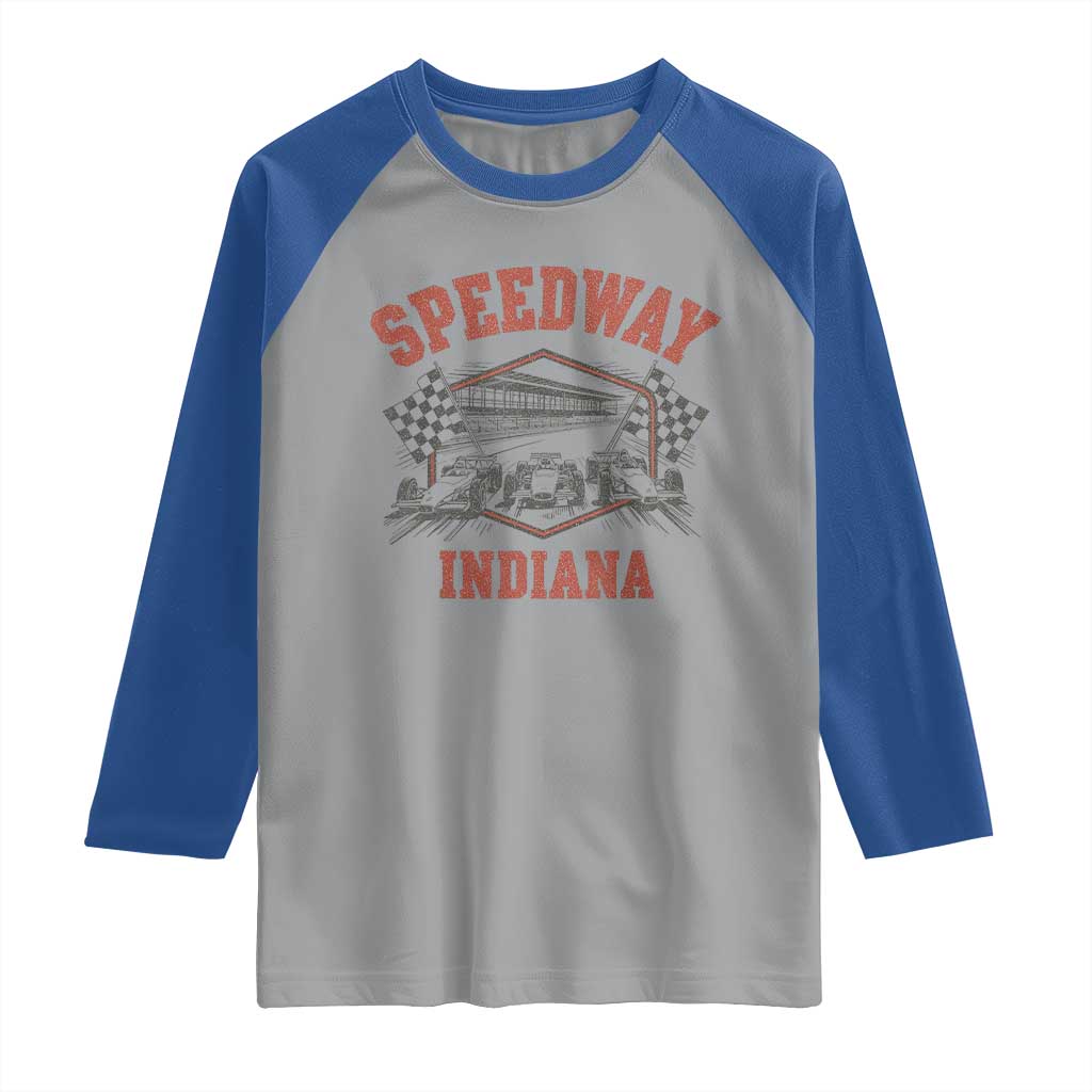 Indiana Speedway Slammer 2025 Raglan Shirt Detention Prison Jail TS02 Sport Gray Royal Print Your Wear