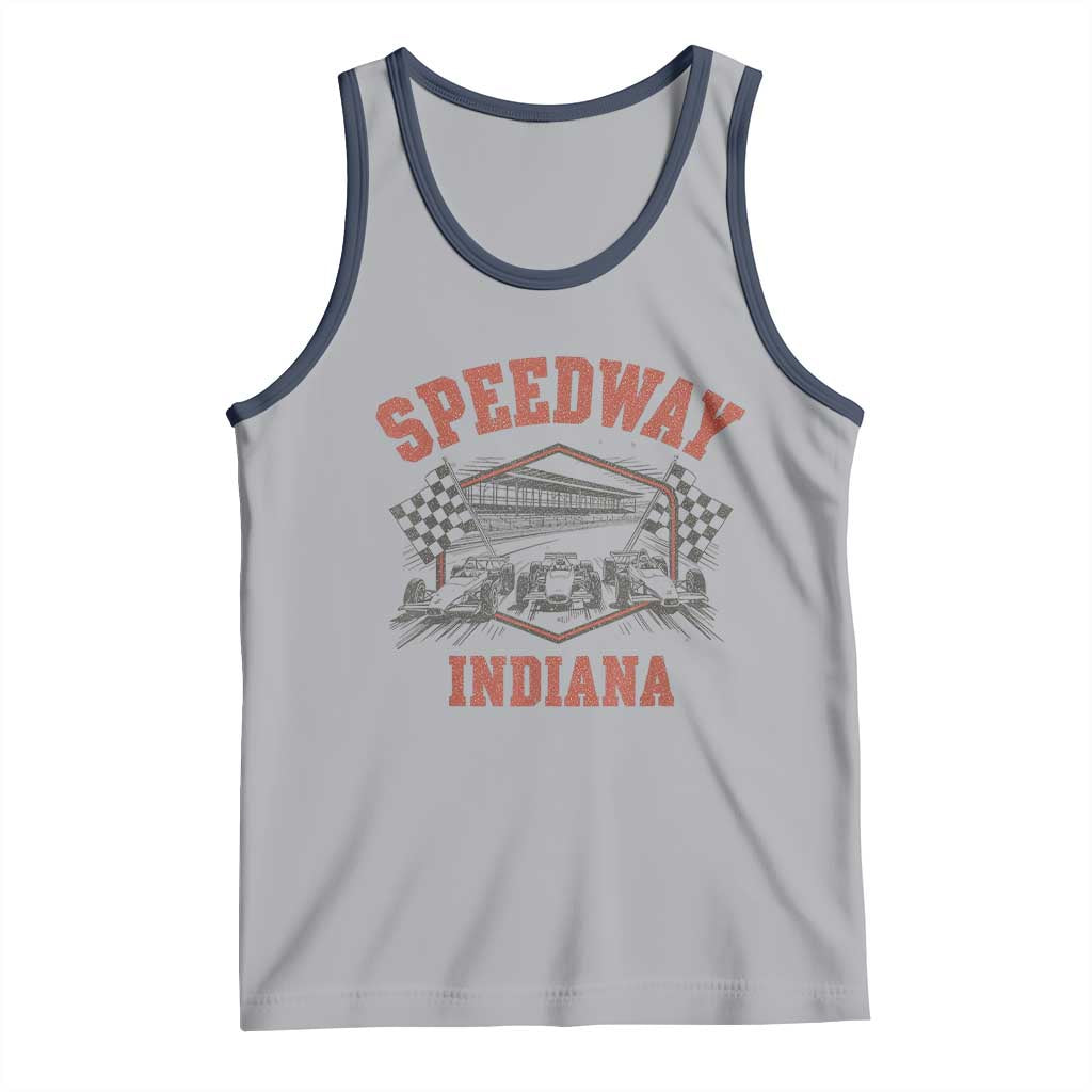 Indiana Speedway Slammer 2025 Tank Top Detention Prison Jail TS02 Athletic Heather Navy Print Your Wear