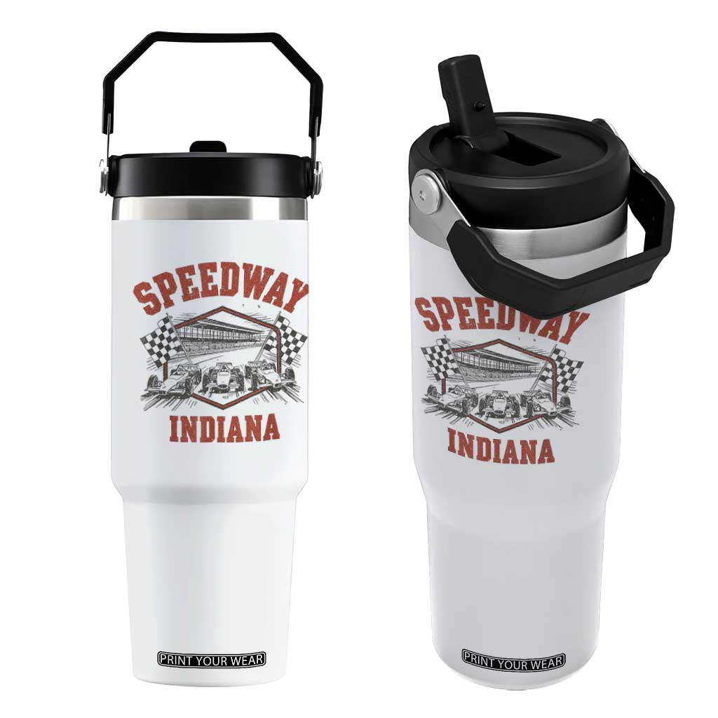 Indiana Speedway Slammer 2025 Flip Straw Tumbler Detention Prison Jail TS02 One Size: 30 oz White Print Your Wear