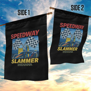 Speedway Slammer 2025 Garden Flag Indiana Alcatraz Vintage Racing Graphic TS02 Print Your Wear