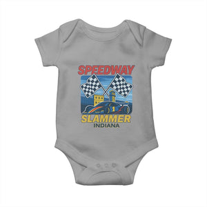 Speedway Slammer 2025 Baby Onesie Indiana Alcatraz Vintage Racing Graphic TS02 Sport Gray Print Your Wear