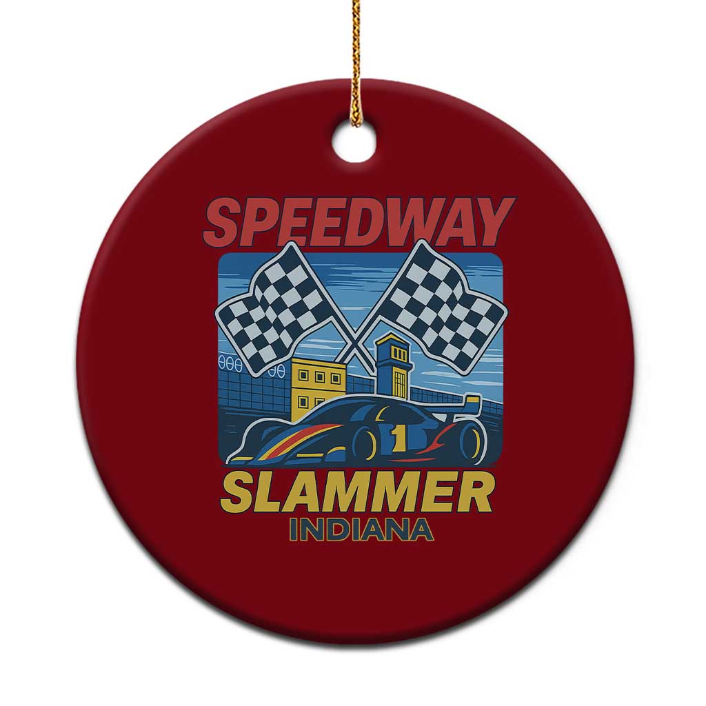 Speedway Slammer 2025 Ceramic Ornament Indiana Alcatraz Vintage Racing Graphic TS02 1pc Red Print Your Wear