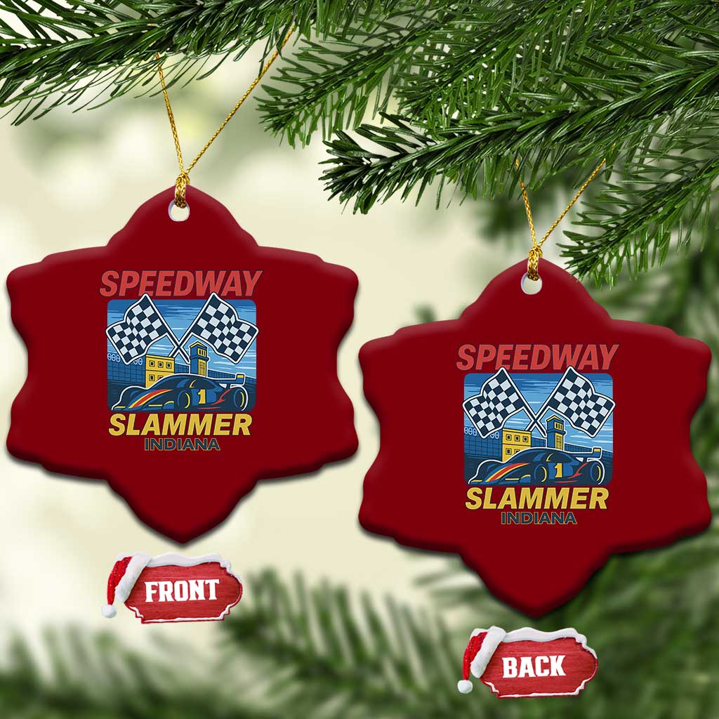 Speedway Slammer 2025 Ceramic Ornament Indiana Alcatraz Vintage Racing Graphic TS02 Print Your Wear
