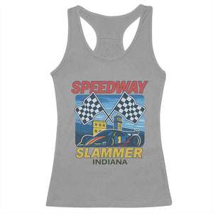 Speedway Slammer 2025 Racerback Tank Top Indiana Alcatraz Vintage Racing Graphic TS02 Sport Gray Print Your Wear
