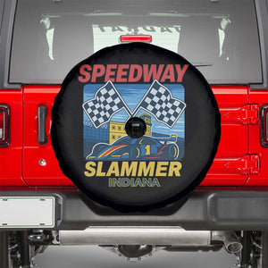 Speedway Slammer 2025 Spare Tire Cover Indiana Alcatraz Vintage Racing Graphic TS02 Black Print Your Wear
