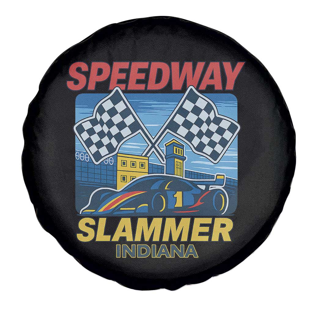 Speedway Slammer 2025 Spare Tire Cover Indiana Alcatraz Vintage Racing Graphic TS02 Print Your Wear