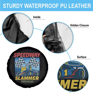 Speedway Slammer 2025 Spare Tire Cover Indiana Alcatraz Vintage Racing Graphic TS02 Print Your Wear