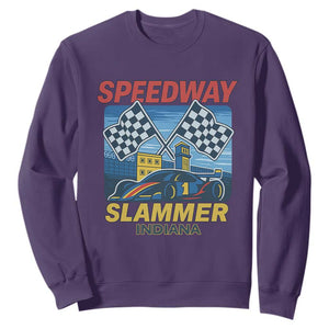 Speedway Slammer 2025 Sweatshirt Indiana Alcatraz Vintage Racing Graphic TS02 Purple Print Your Wear