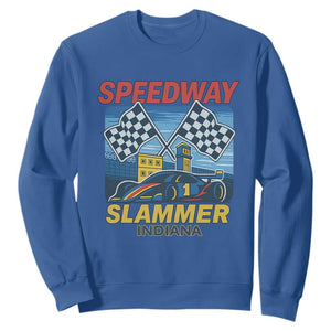 Speedway Slammer 2025 Sweatshirt Indiana Alcatraz Vintage Racing Graphic TS02 Royal Blue Print Your Wear