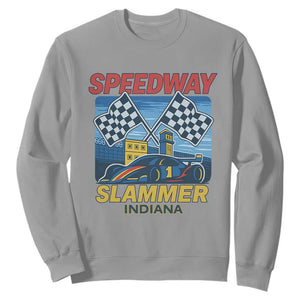 Speedway Slammer 2025 Sweatshirt Indiana Alcatraz Vintage Racing Graphic TS02 Sport Gray Print Your Wear