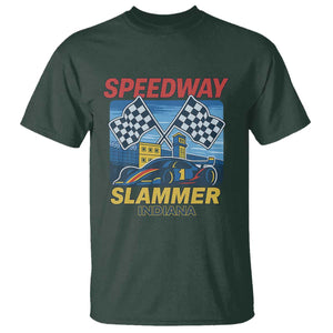 Speedway Slammer 2025 T Shirt Indiana Alcatraz Vintage Racing Graphic TS02 Dark Forest Green Print Your Wear