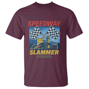 Speedway Slammer 2025 T Shirt Indiana Alcatraz Vintage Racing Graphic TS02 Maroon Print Your Wear