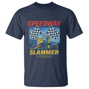 Speedway Slammer 2025 T Shirt Indiana Alcatraz Vintage Racing Graphic TS02 Navy Print Your Wear