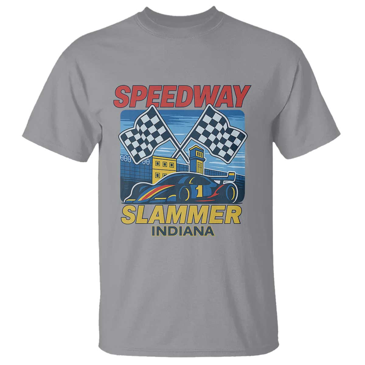 Speedway Slammer 2025 T Shirt Indiana Alcatraz Vintage Racing Graphic TS02 Sport Gray Print Your Wear