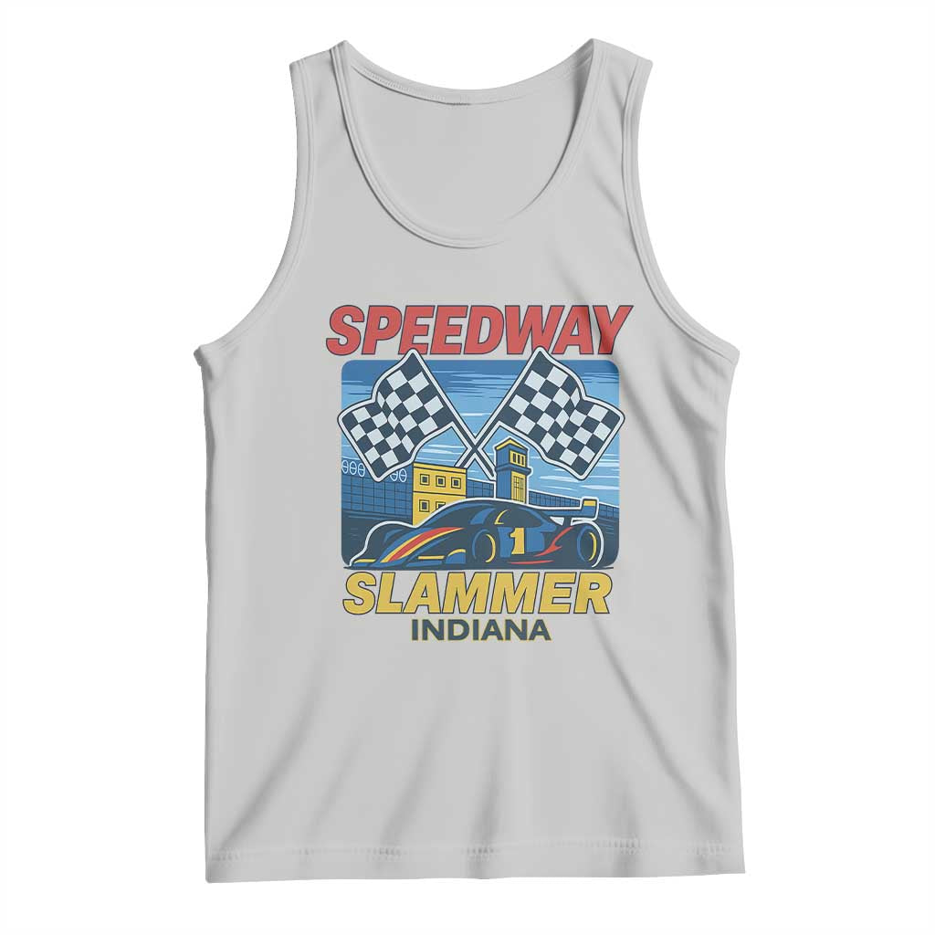 Speedway Slammer 2025 Tank Top Indiana Alcatraz Vintage Racing Graphic TS02 Ash Print Your Wear