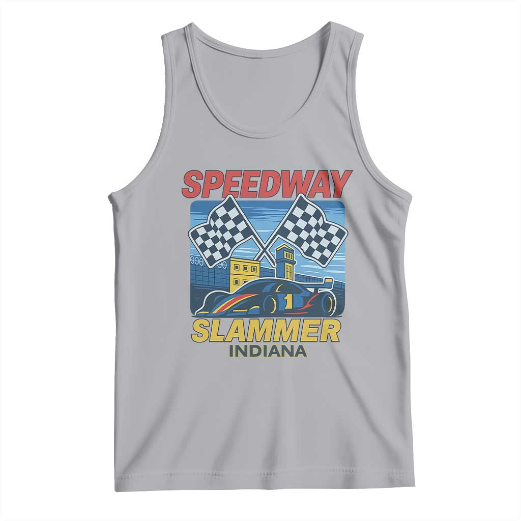 Speedway Slammer 2025 Tank Top Indiana Alcatraz Vintage Racing Graphic TS02 Athletic Heather Print Your Wear