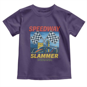 Speedway Slammer 2025 Toddler T Shirt Indiana Alcatraz Vintage Racing Graphic TS02 Purple Print Your Wear