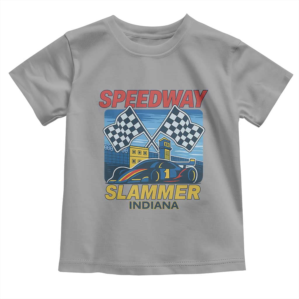 Speedway Slammer 2025 Toddler T Shirt Indiana Alcatraz Vintage Racing Graphic TS02 Sport Gray Print Your Wear