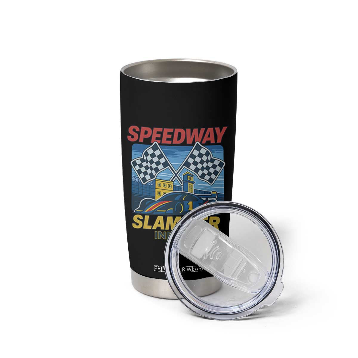 Speedway Slammer 2025 Tumbler Cup Indiana Alcatraz Vintage Racing Graphic TS02 Print Your Wear