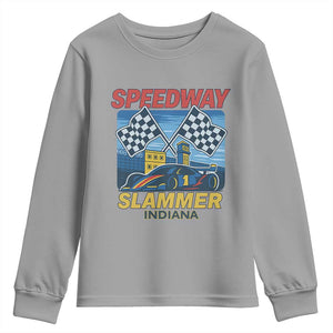 Speedway Slammer 2025 Youth Sweatshirt Indiana Alcatraz Vintage Racing Graphic TS02 Sport Gray Print Your Wear