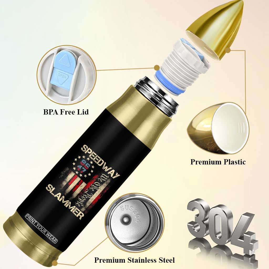 Speedway Slammer 2025 Bullet Tumbler We The People Patriotic Distressed American Flag TS02 Print Your Wear