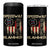 Speedway Slammer 2025 4 in 1 Can Cooler Tumbler We The People Patriotic Distressed American Flag TS02 One Size: 16 oz Black Print Your Wear