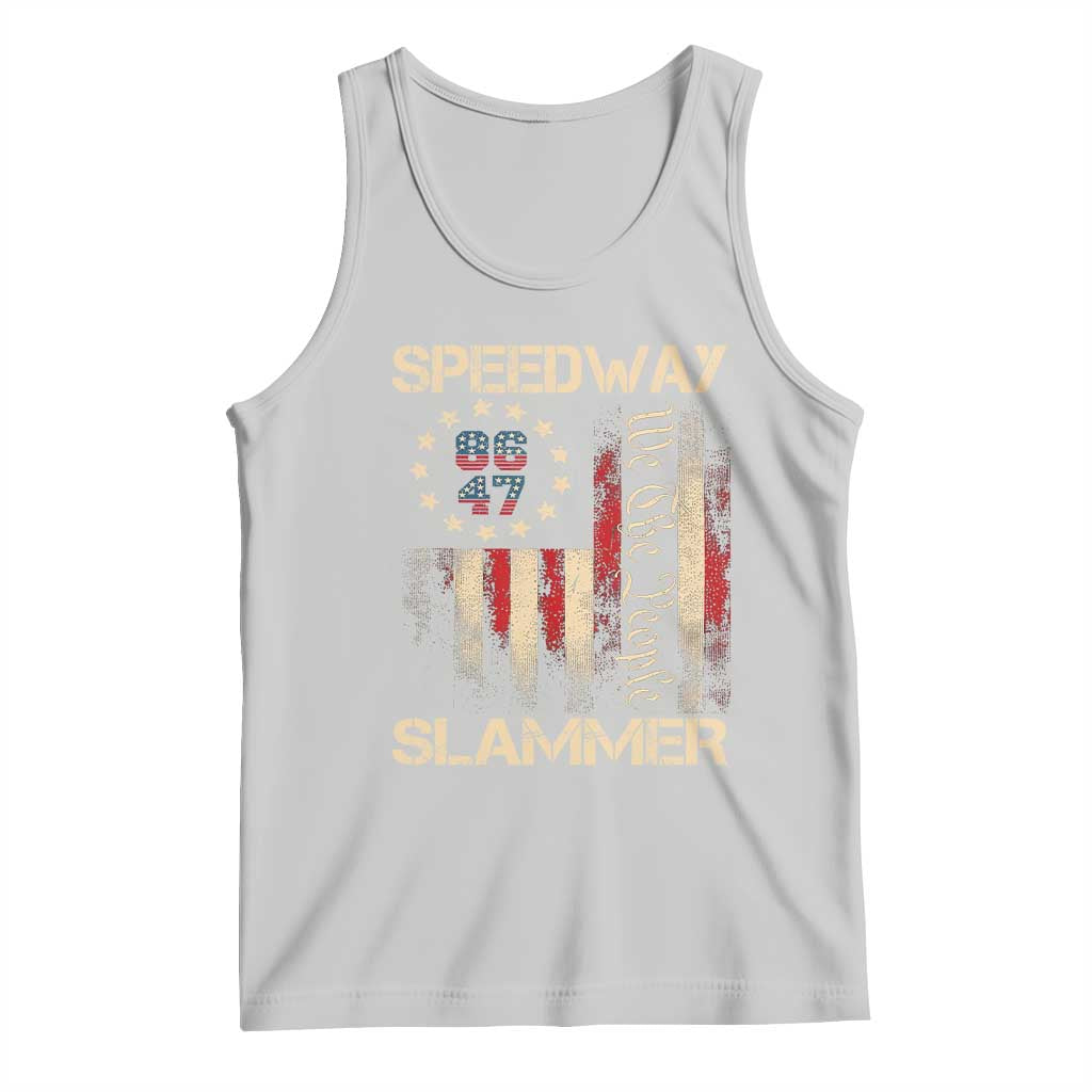 Speedway Slammer 2025 Tank Top We The People Patriotic Distressed American Flag TS02 Ash Print Your Wear